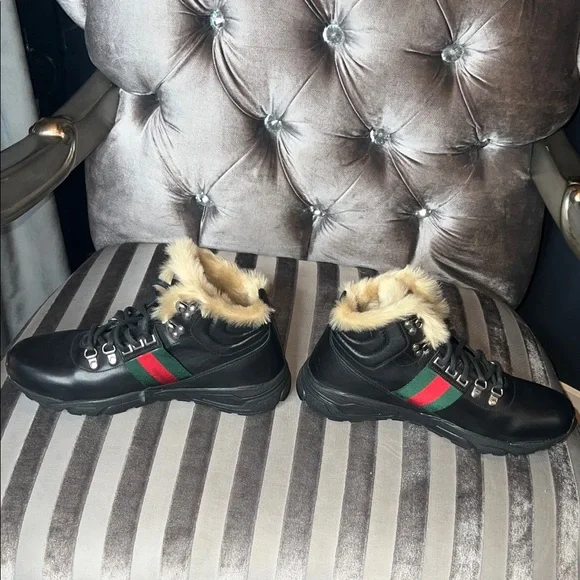 👑 UNTOUCHED LUXURY: Gucci Flashtrek Fur-Lined Superstar Grails 👑 - Picture 3 of 6
